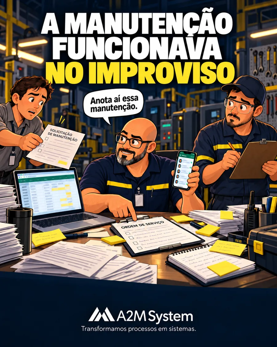 A manutenção funcionava no improviso: pedidos de manutenção no papel e no celular, com alguém dizendo ‘Anota aí essa manutenção’.